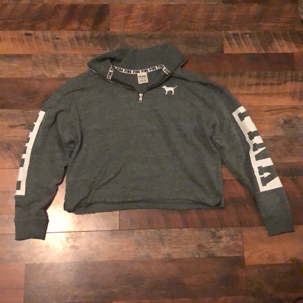 Cropped PINK Half Zip